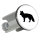 Waschbeckenstöpsel Fuchs Silhouette 4cm Abflussstopfen