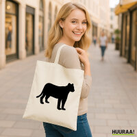 Jutebeutel Panther Silhouette 10 Liter