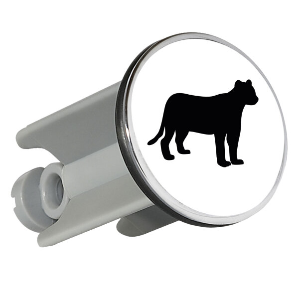 Waschbeckenstöpsel Panther Silhouette 4cm Abflussstopfen