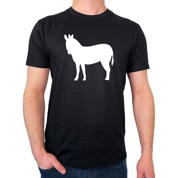 Herren T-Shirt Esel Silhouette Größe S-3XL