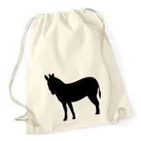 Turnbeutel Esel Silhouette 12 Liter