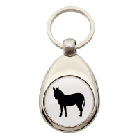 Schlüsselanhänger Esel Silhouette