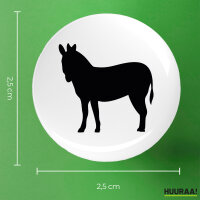 Button Esel Silhouette Größe 25mm