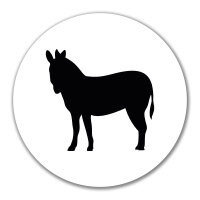 Aufkleber Esel Silhouette 10cm Sticker