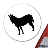 Aufkleber Esel Silhouette 10cm Sticker
