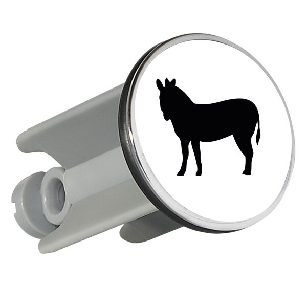 Waschbeckenstöpsel Esel Silhouette 4cm Abflussstopfen
