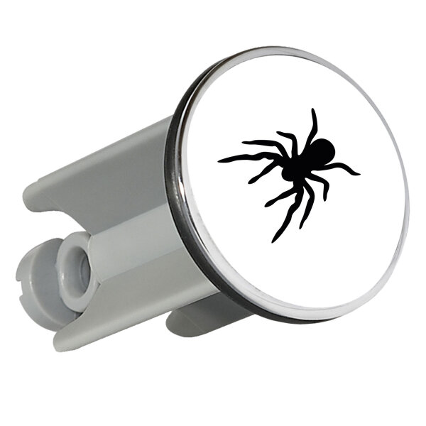 Waschbeckenstöpsel Spinne Silhouette 4cm Abflussstopfen