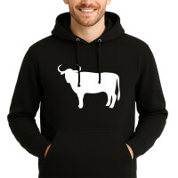 Unisex Hoodie Stier Bulle Silhouette Größe S-3XL