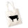 Jutebeutel Stier Bulle Silhouette 10 Liter