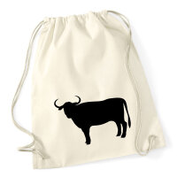 Turnbeutel Stier Bulle Silhouette 12 Liter