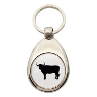 Schlüsselanhänger Stier Bulle Silhouette
