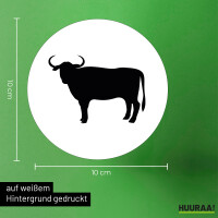 Aufkleber Stier Bulle Silhouette 10cm Sticker
