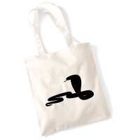 Jutebeutel Schlange Kobra Silhouette 10 Liter