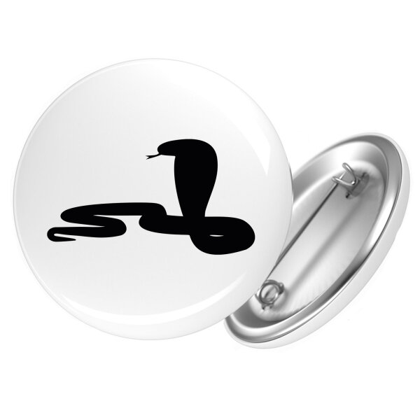 Button Schlange Kobra Silhouette