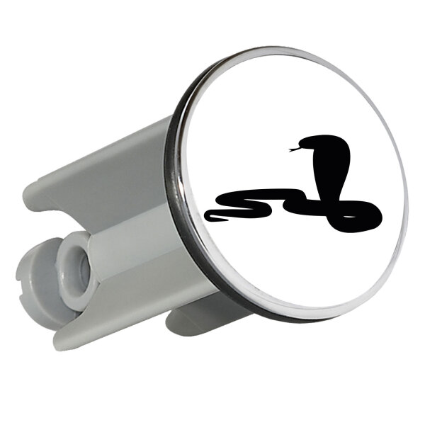 Waschbeckenstöpsel Schlange Kobra Silhouette 4cm Abflussstopfen