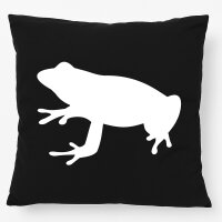 Kissen Frosch Kröte Silhouette 40x40cm