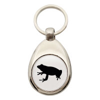 Schlüsselanhänger Frosch Kröte Silhouette