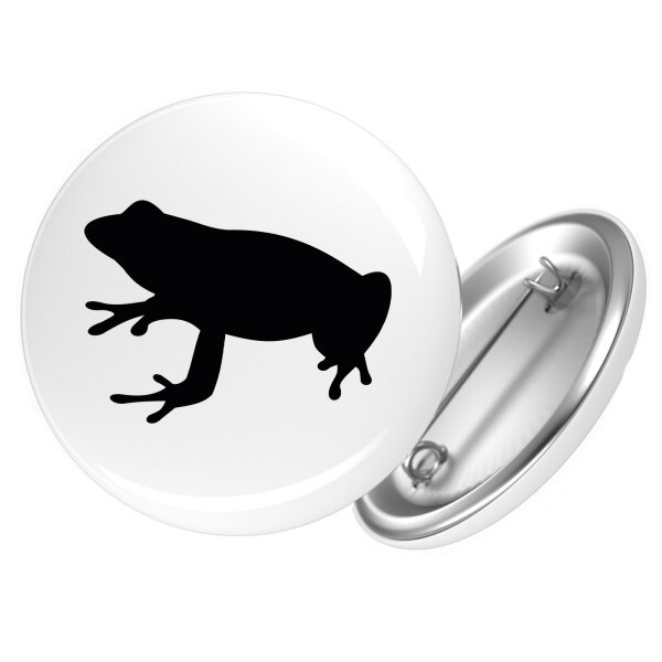 Button Frosch Kröte Silhouette