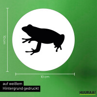 Aufkleber Frosch Kröte Silhouette 10cm Sticker