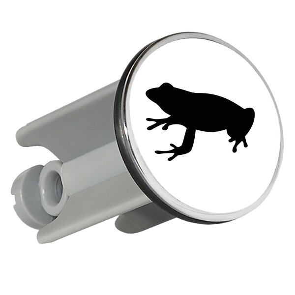 Waschbeckenstöpsel Frosch Kröte Silhouette 4cm Abflussstopfen