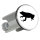 Waschbeckenstöpsel Frosch Kröte Silhouette 4cm Abflussstopfen