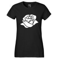 Damen T-Shirt Rose Blüte Größe XS-XXL