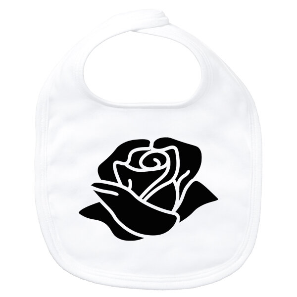 Baby Lätzchen Rose Blüte Klettverschluss