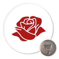 Magnet Rose Blüte 59mm Kühlschrankmagnet Flaschenöffner