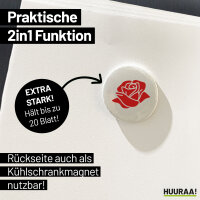Magnet Rose Blüte 59mm Kühlschrankmagnet Flaschenöffner