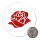 Magnet Rose Blüte 59mm Kühlschrankmagnet Flaschenöffner