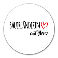 Aufkleber Sauerländerin mit Herz 10cm Sticker