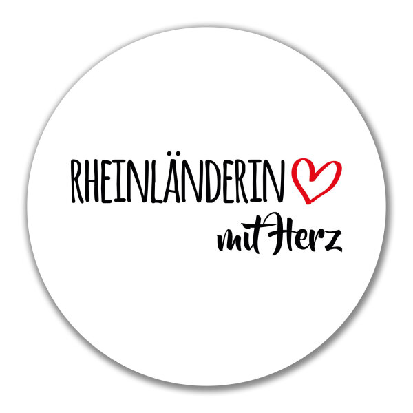Aufkleber Rheinländerin mit Herz 10cm Sticker