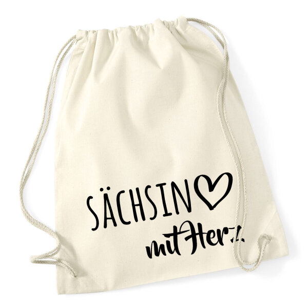 Turnbeutel Sächsin mit Herz 12 Liter