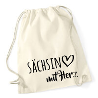 Turnbeutel Sächsin mit Herz 12 Liter