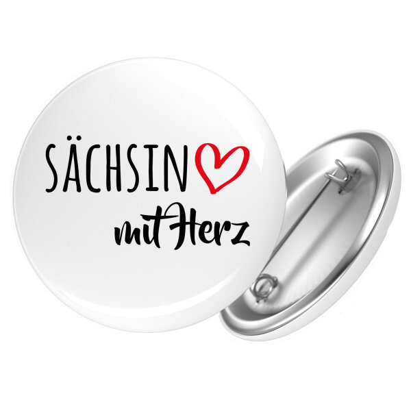 Button Sächsin mit Herz