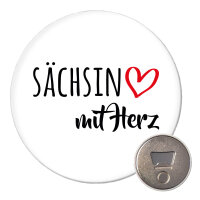 Magnet Sächsin mit Herz 59mm Kühlschrankmagnet...