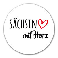 Aufkleber Sächsin mit Herz 10cm Sticker