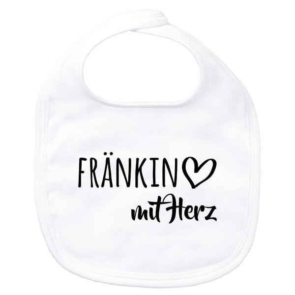 Baby Lätzchen Fränkin mit Herz Klettverschluss