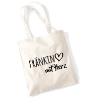 Jutebeutel Fränkin mit Herz 10 Liter