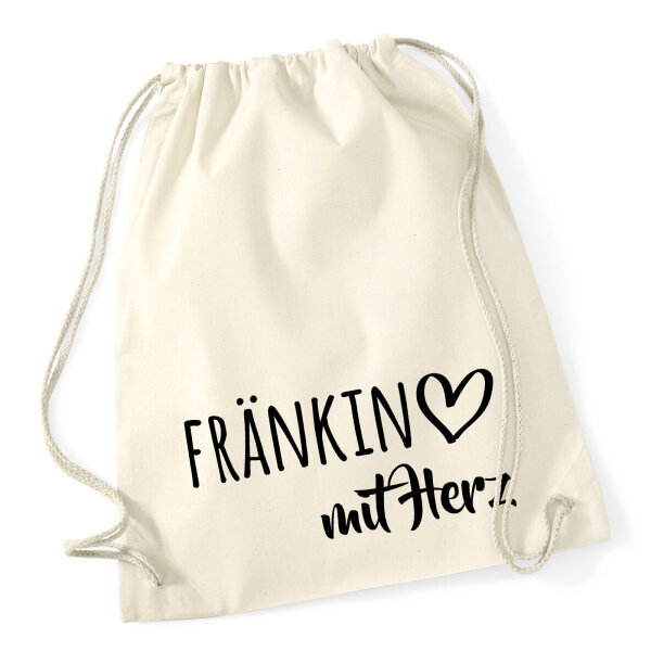 Turnbeutel Fränkin mit Herz 12 Liter