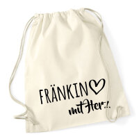 Turnbeutel Fränkin mit Herz 12 Liter