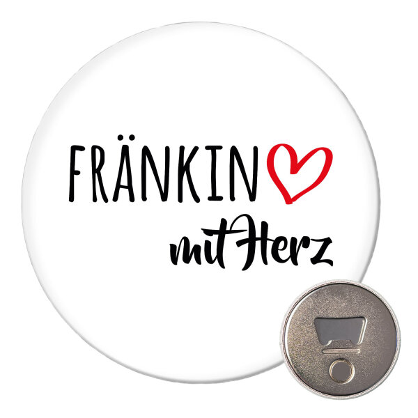 Magnet Fränkin mit Herz 59mm Kühlschrankmagnet Flaschenöffner