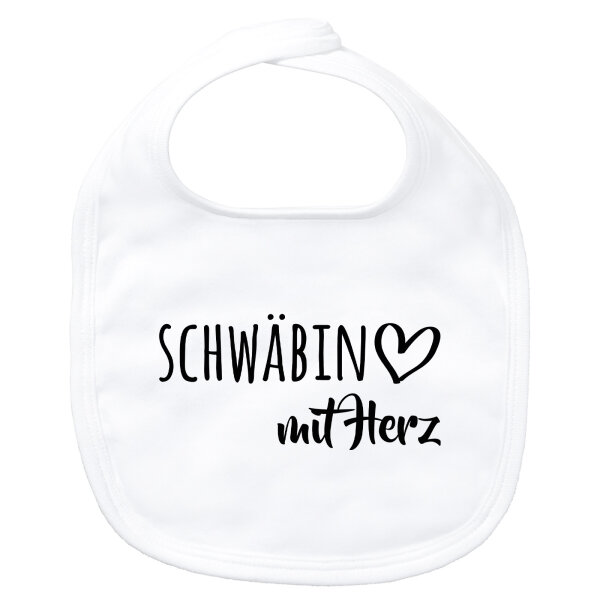 Baby Lätzchen Schwäbin mit Herz Klettverschluss