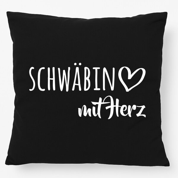 Kissen Schwäbin mit Herz 40x40cm