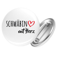 Button Schwäbin mit Herz