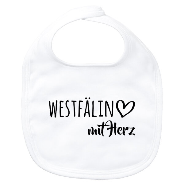 Baby Lätzchen Westfälin mit Herz Klettverschluss