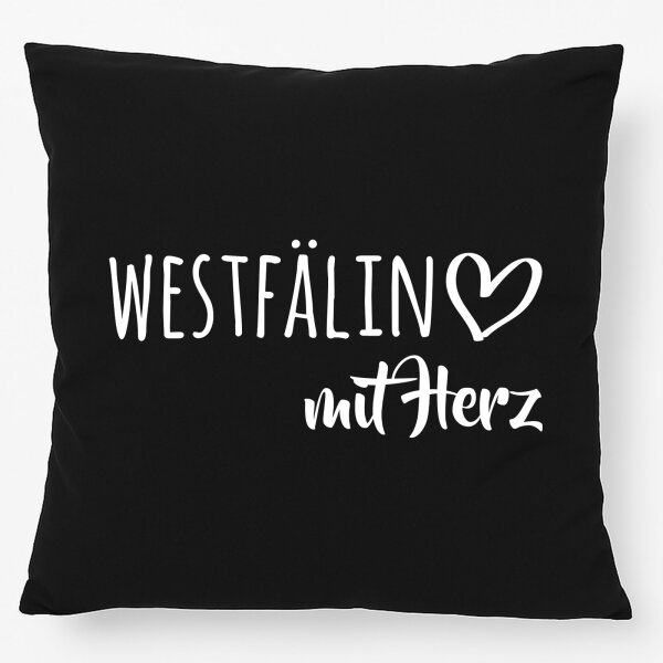 Kissen Westfälin mit Herz 40x40cm