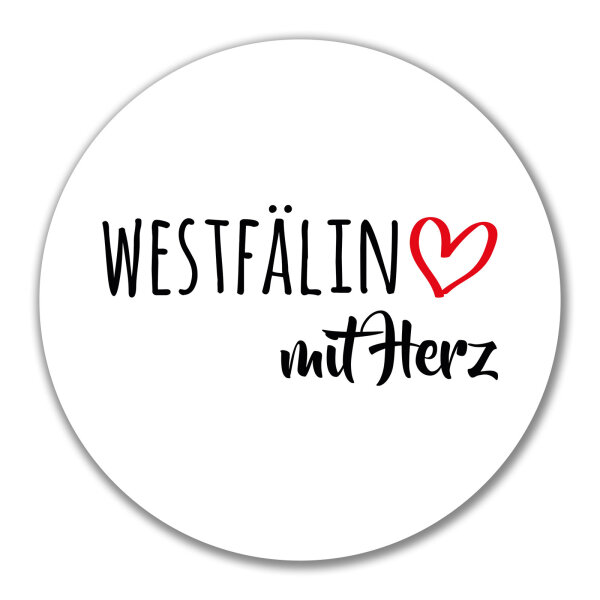 Aufkleber Westfälin mit Herz 10cm Sticker