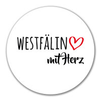 Aufkleber Westfälin mit Herz 10cm Sticker