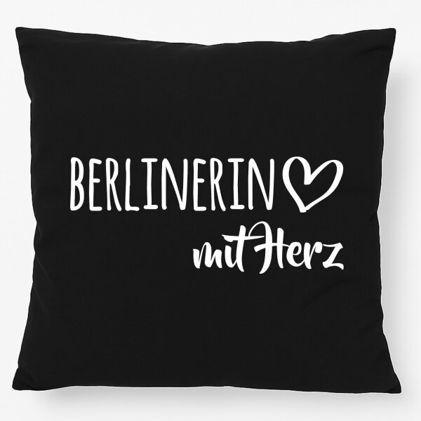 Kissen Berlinerin mit Herz 40x40cm
